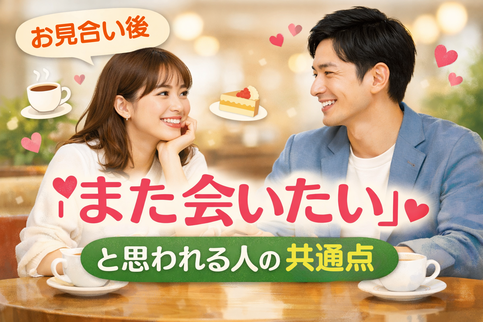 お見合い後「また会いたい」と思われる人の共通点