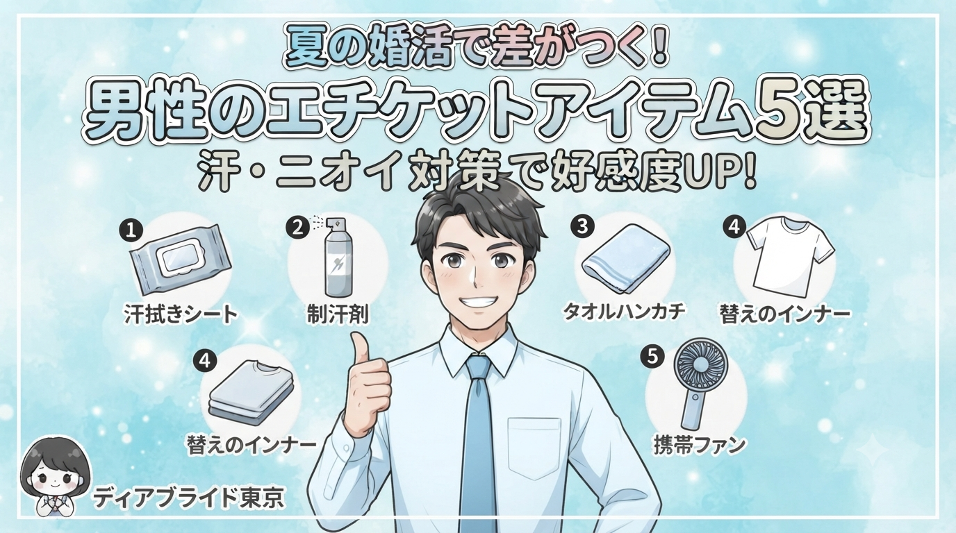 夏の婚活で差がつく！男性のエチケットアイテム5選